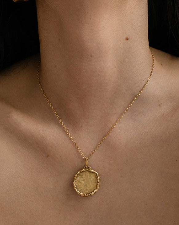 Gold Vermeil Classic Coin Necklace | Sample