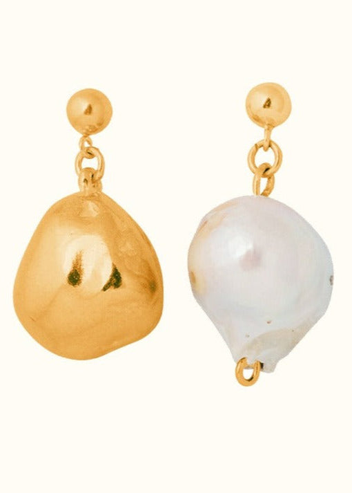 Baroque & Cast Pearl Drop Earrings